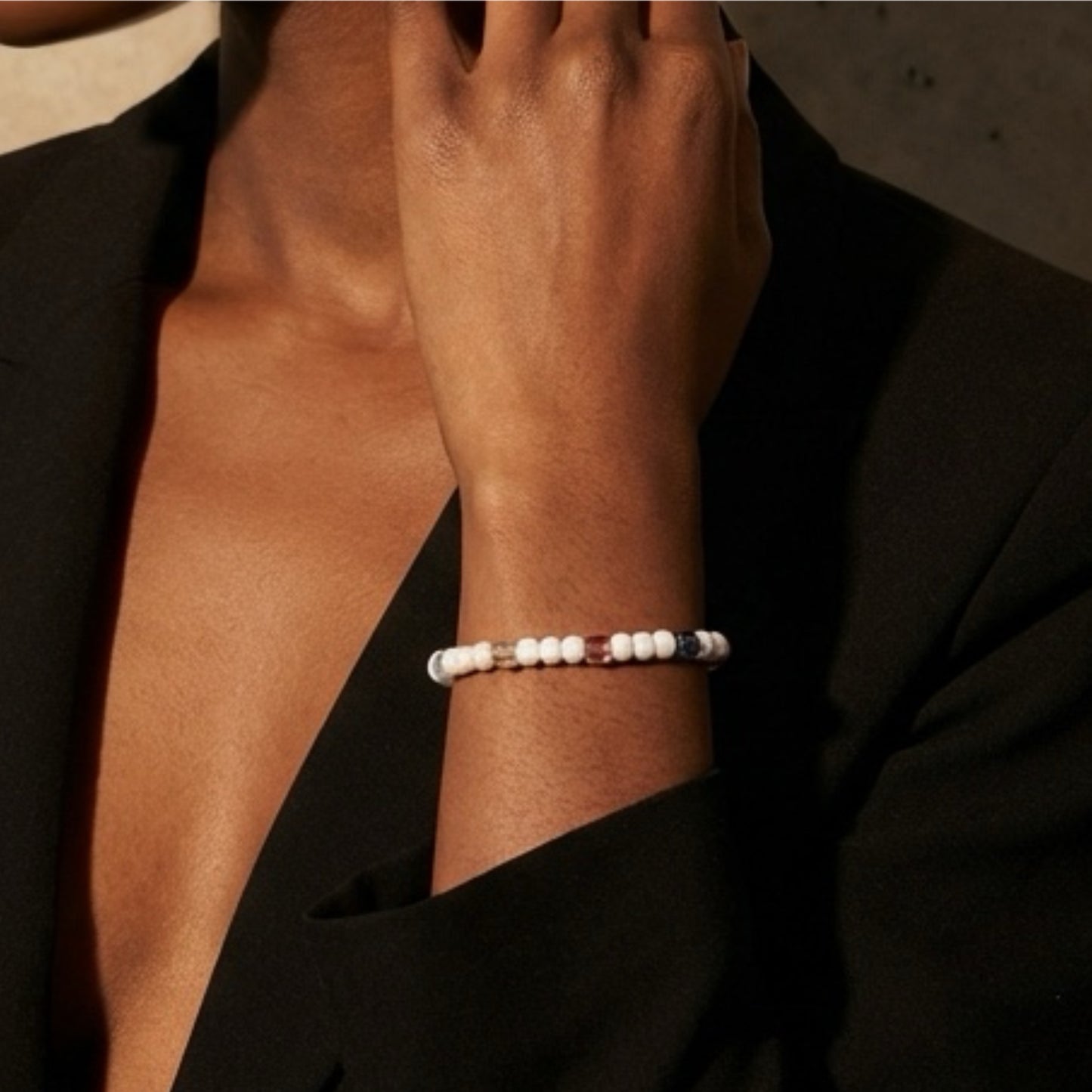 Armband 4mm Perlen bunte Würfel Elegant & Modern