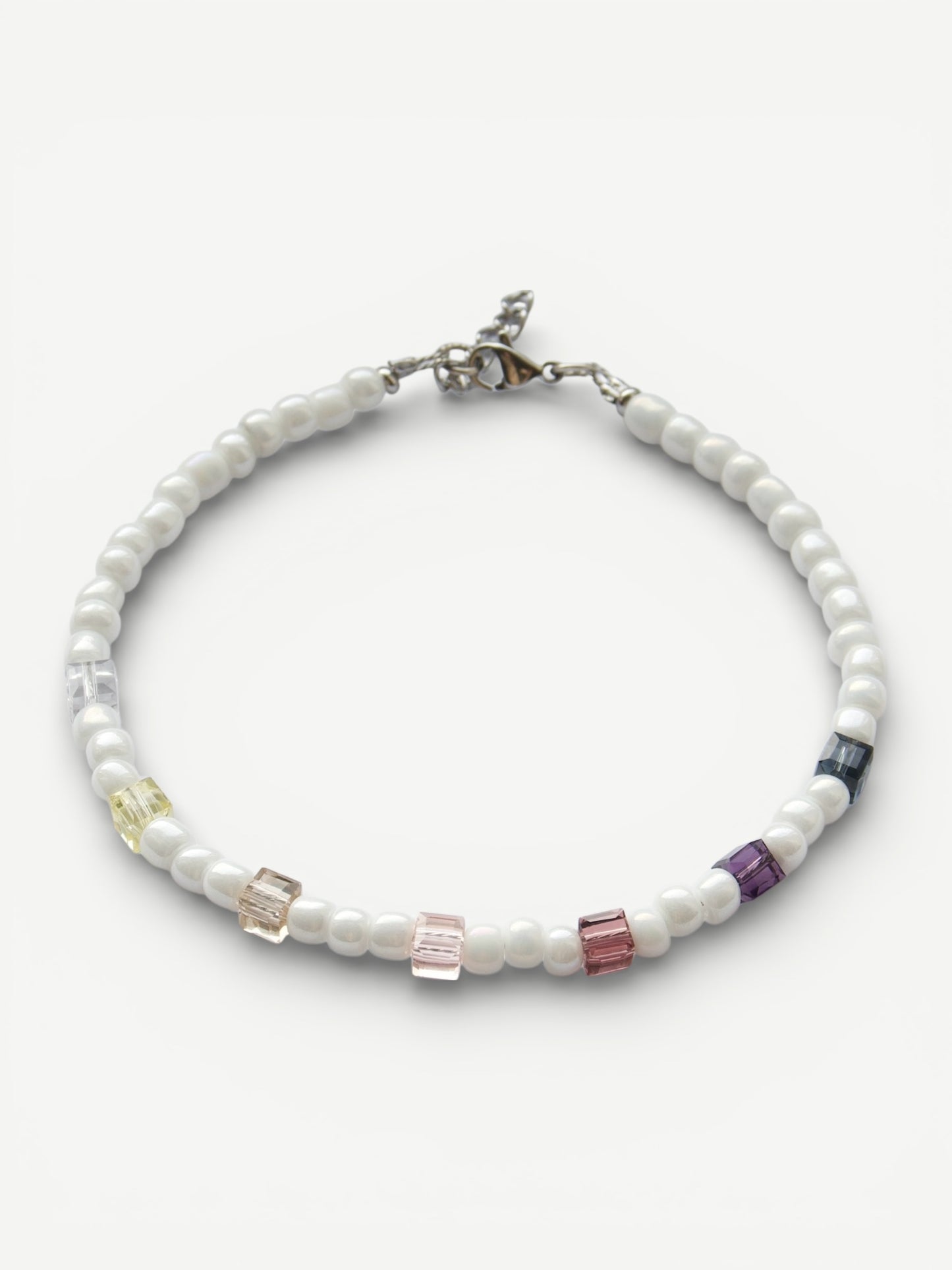 Armband 4mm Perlen bunte Würfel Elegant & Modern