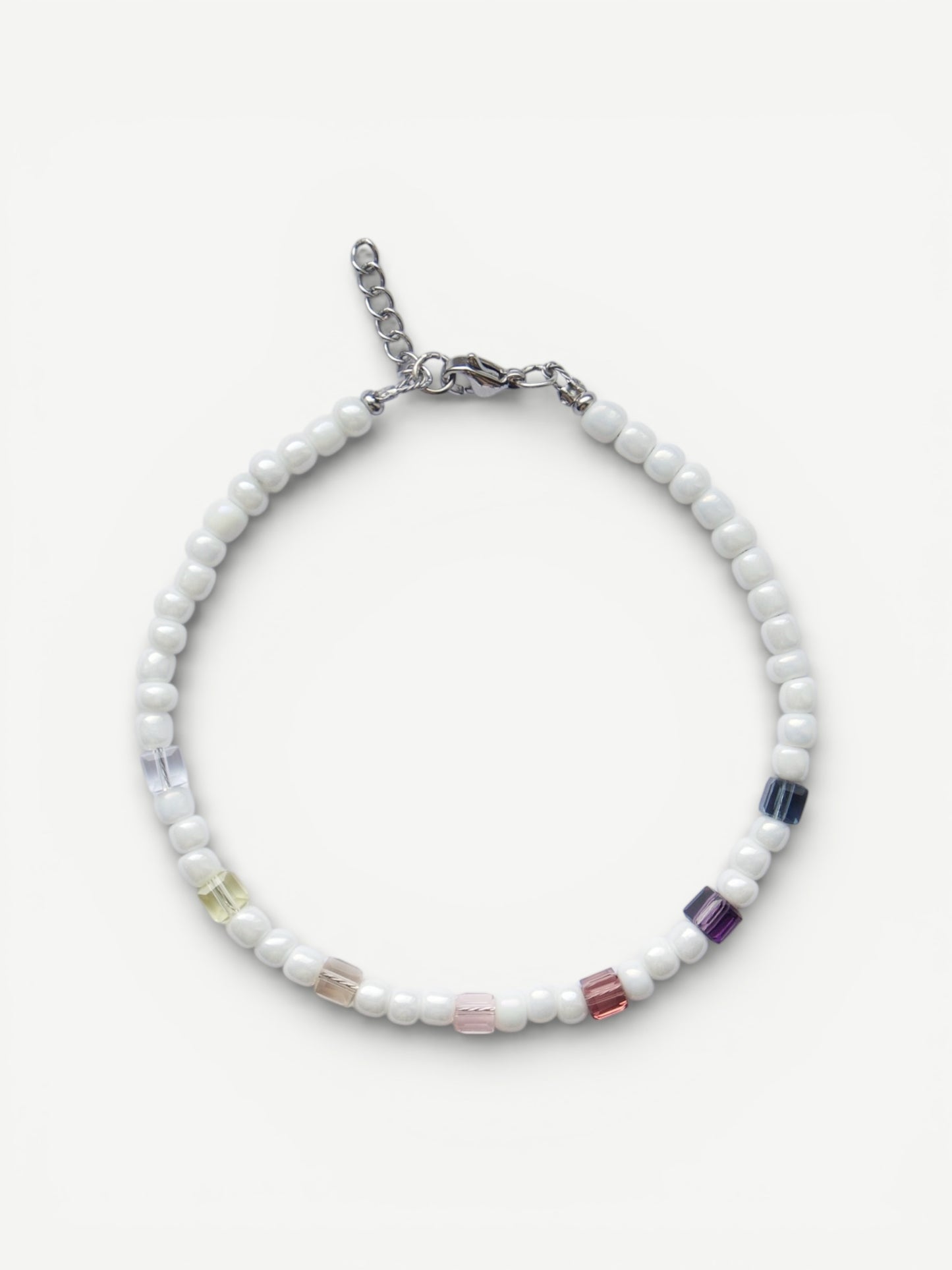 Armband 4mm Perlen bunte Würfel Elegant & Modern