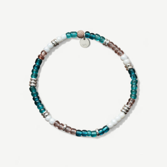 Elegantes Armband aus 925er Silber & Glas-Rocailles